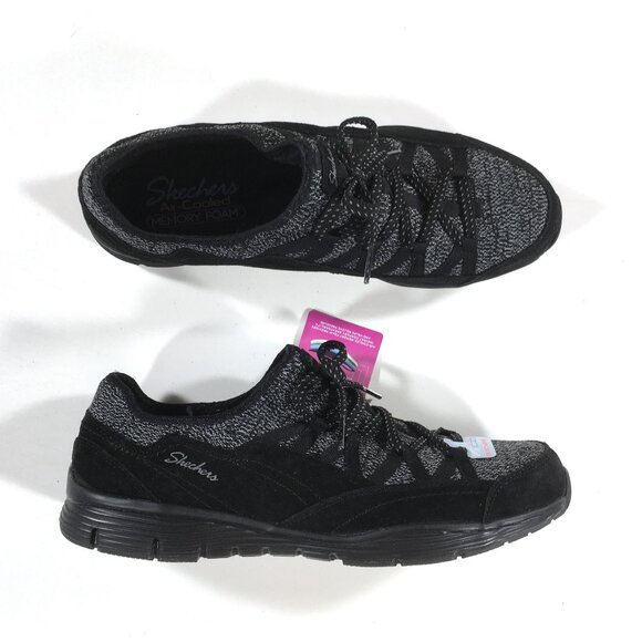Skechers Seager - Zip Line Sneakers Womens Size 11 Black 49486 - Picture 1 of 9